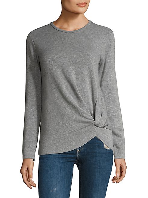 Stateside - Knot Front Fleece Top