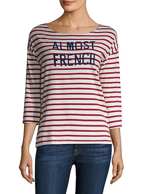 SUNDRY - Maritime Stripe Almost French Tee