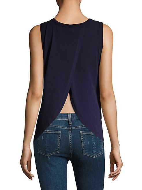 SUNDRY - Solid Open Back Tank Top