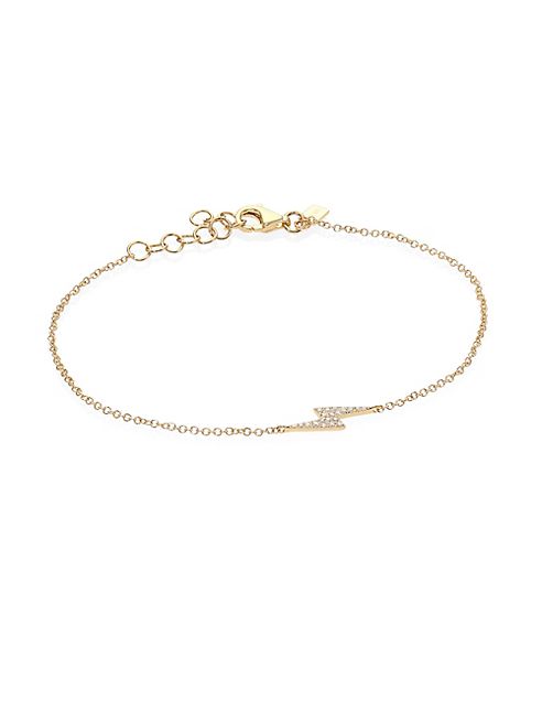 EF Collection - Lightning Bolt Diamond & 14K Yellow Gold Bracelet