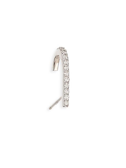 Paige Novick - TPLT Diamond & 18K White Gold Single Hook Stud Earring