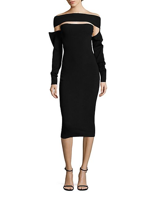 McQ Alexander McQueen - Solid Off-the-Shoulder Dress