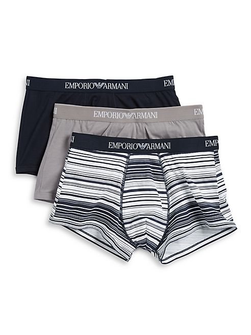 Emporio Armani - Three-Pack Cotton Boxer Trunks Set