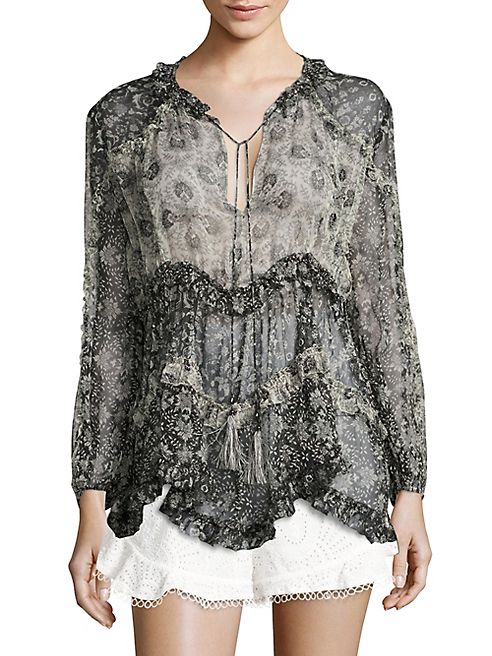 Zimmermann - Divinity Ruffled Silk Top