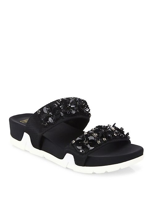 Ash - Oman Flowers Embellished Slide Sandals