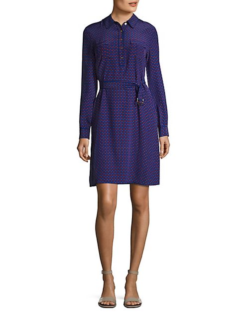 Tory Burch - Riley Piped Silk Shirtdress