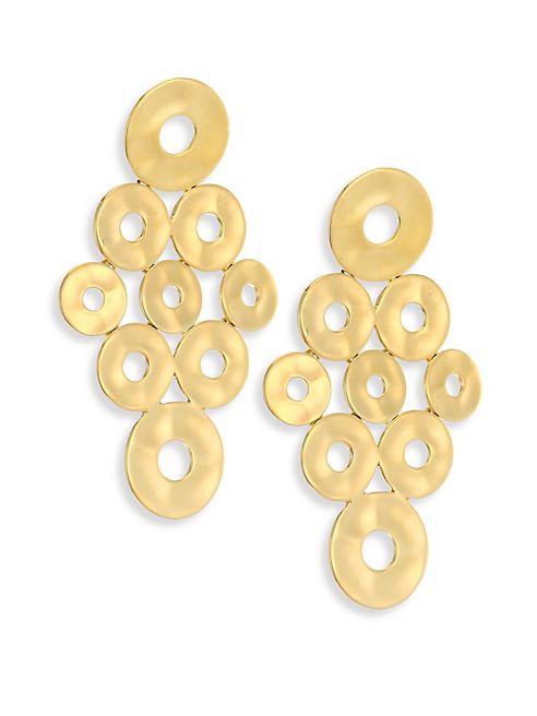 IPPOLITA - 18K Senso Circle Disc Cascade Earrings