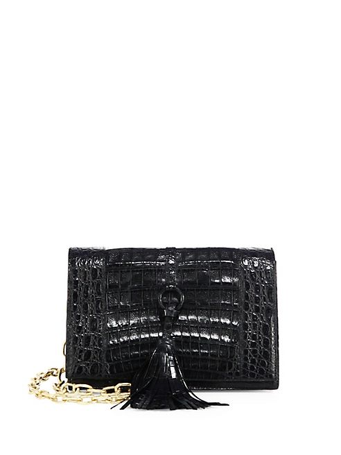 Nancy Gonzalez - Small Crocodile Leather Convertible Clutch