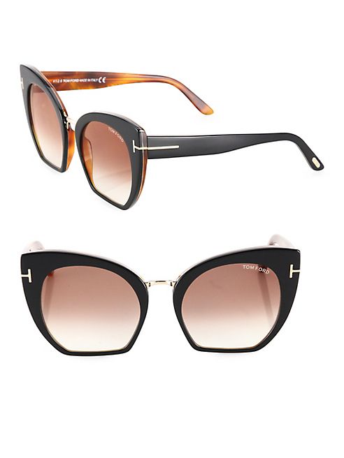 Tom Ford Eyewear - Samantha 55MM Cropped Cat Eye Sunglasses