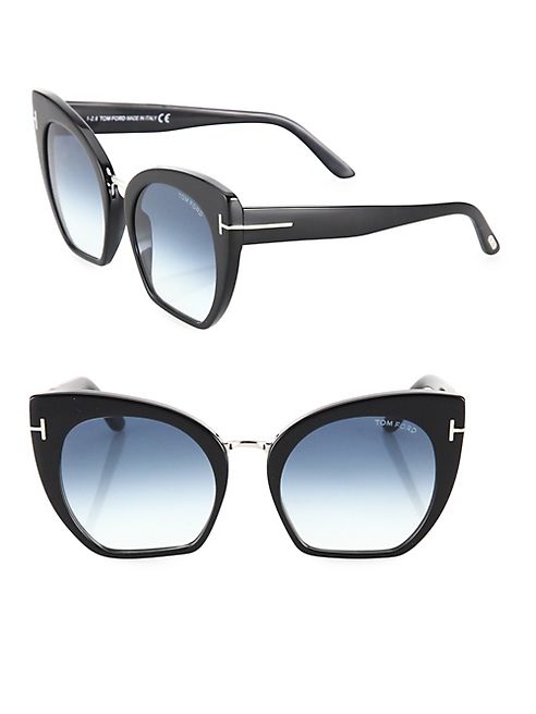 Tom Ford Eyewear - Samantha 55MM Cropped Cat Eye Sunglasses