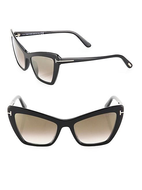 Tom Ford Eyewear - Valesca 55MM Mirrored Cat Eye Sunglasses