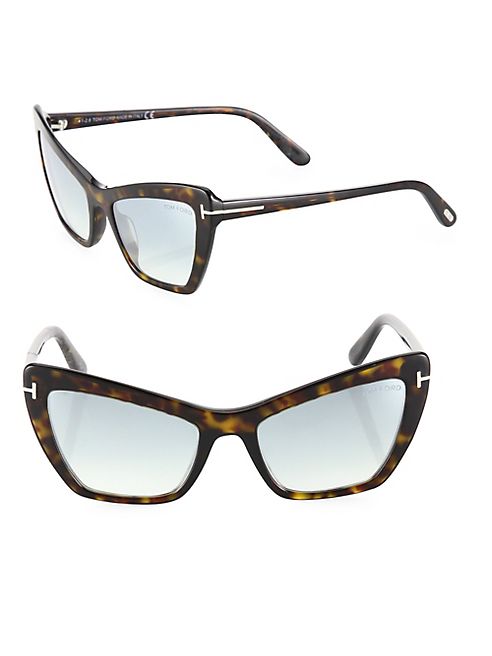 Tom Ford Eyewear - Valesca 55MM Mirrored Cat Eye Sunglasses