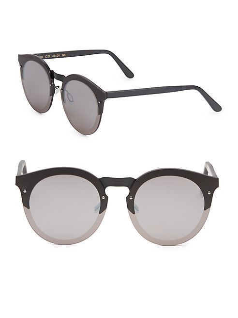 Illesteva - Palermo 49MM Matte Round Sunglasses