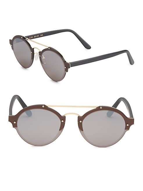 Illesteva - Malpensa IV 48MM Matte Aviator Sunglasses