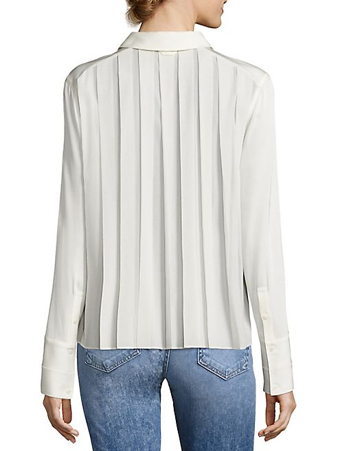 Elizabeth and James - Perry Pleated Back Silk Blend Shirt