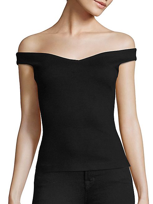 L'AGENCE - Solange Off-the-Shoulder Solid Top