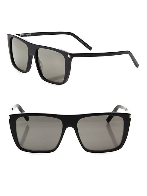 Saint Laurent - Saint Laurent 56MM Flat-Top Sunglasses