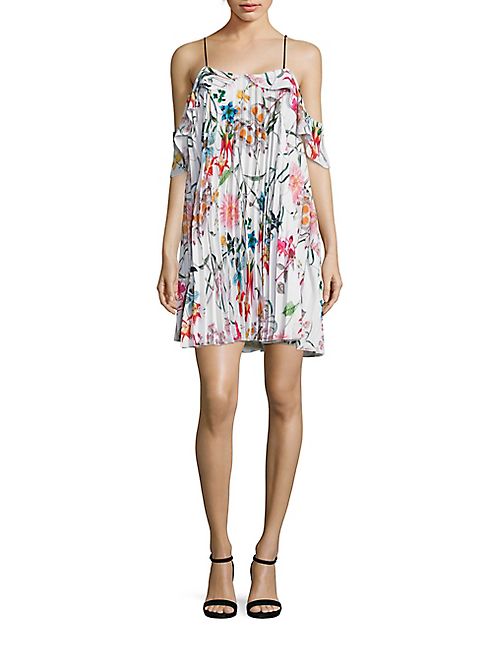 Delfi Collective - Elisa Floral Off-the-Shoulder Ruffle Dress