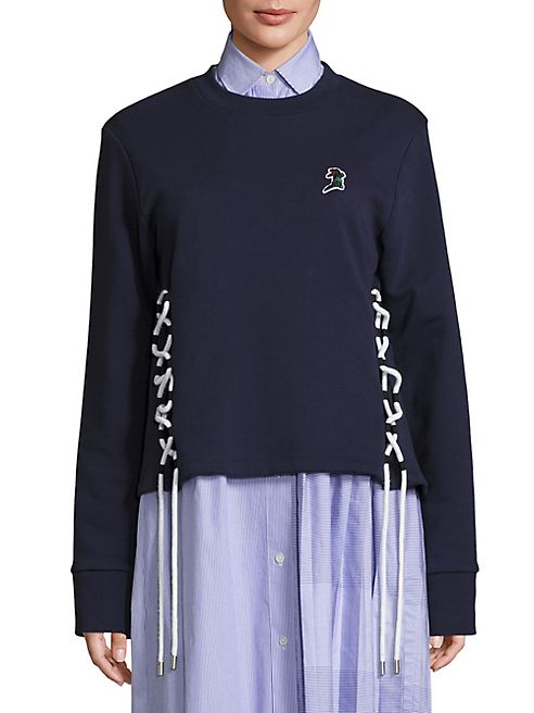 Public School - Leighton Cotton French Terry Lace-Up Sweatshirt