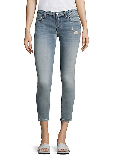 J BRAND - 9326 Low-Rise Cropped Skinny Jeans/Remnant