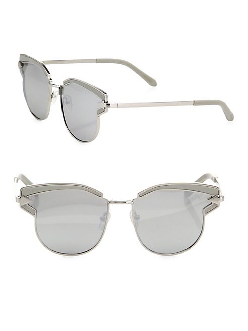 Karen Walker - Felipe 57MM Mirrored Round Sunglasses