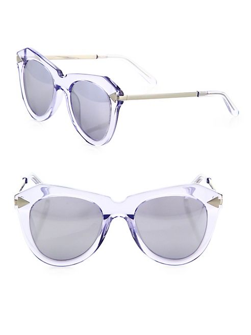 Karen Walker - One Star 51MM Mirrored Cat Eye Sunglasses