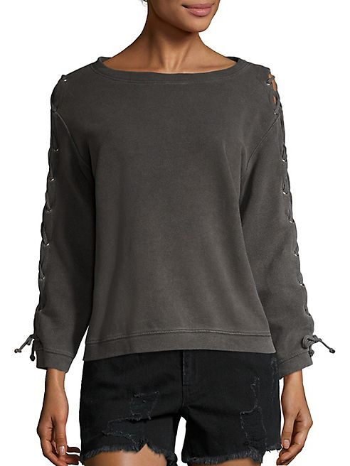 RtA - Harper Lace-Up Sweatshirt