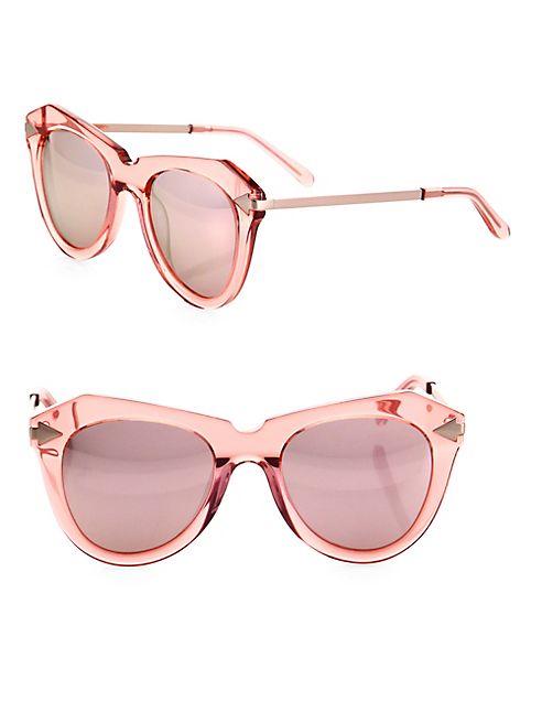 Karen Walker - One Star 51MM Mirrored Cat Eye Sunglasses