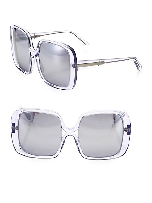 Karen Walker - Marques 56MM Mirrored Square Sunglasses