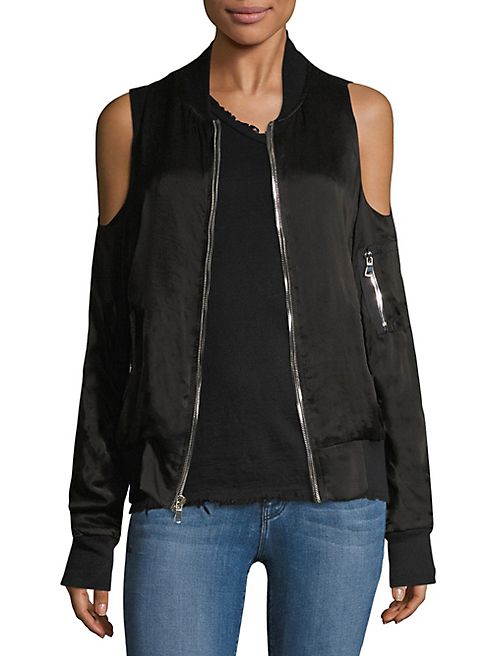 RtA - Jester Cold Shoulder Silk Bomber Jacket