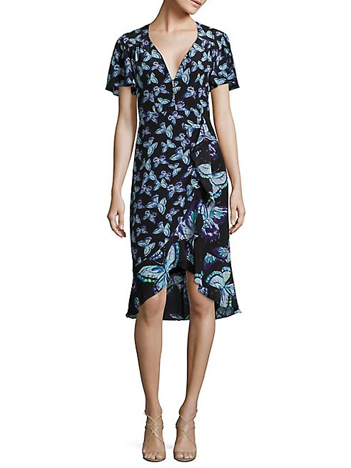 Nanette Lepore - Mariposa Butterfly-Print Silk Dress