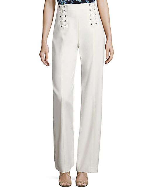 Nanette Lepore - Lace-Up Straight-Leg Pants