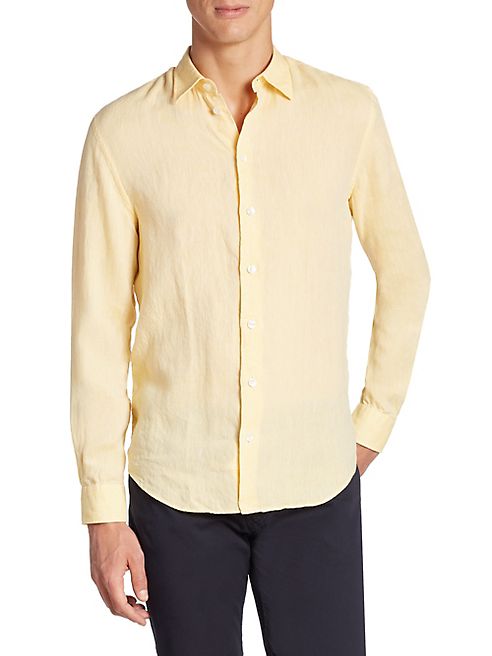 Armani Collezioni - Solid Linen Shirt