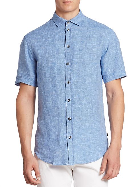 Armani Collezioni - Short Sleeve Linen Shirt