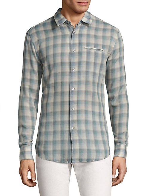 John Varvatos - Plaid Cotton Shirt