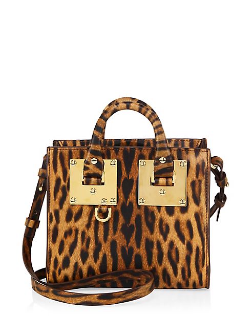 Sophie Hulme - Mini Leopard-Print Leather Box Tote