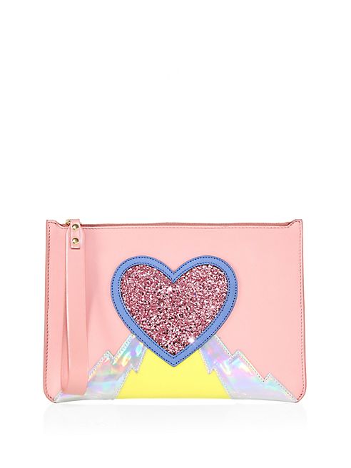 Sophie Hulme - Talbot Embellished Leather Zip Pouch