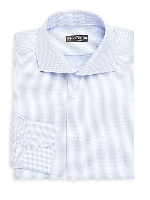 Corneliani - Micro-Print Regular-Fit Dress Shirt