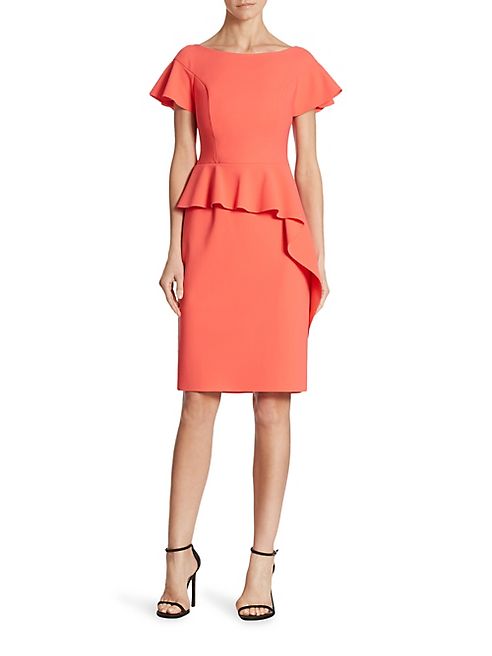 Teri Jon by Rickie Freeman - Cap Sleeve Peplum Dress