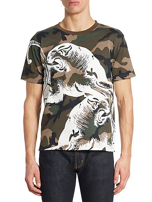 Valentino - Panther Camo-Print Cotton Tee