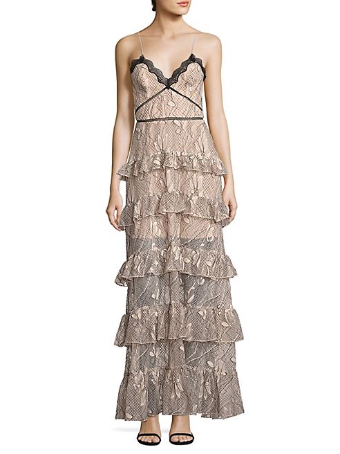 NICHOLAS - Iris Lace Ruffled Gown