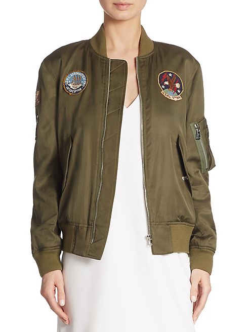 Polo Ralph Lauren - Embroidered Satin Bomber Jacket