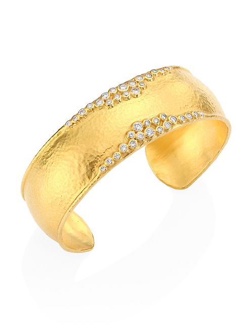 GURHAN - Pointelle Diamond & 22K Yellow Gold Wide Cuff