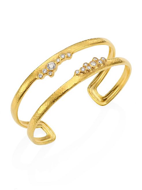 GURHAN - Pointelle Diamond & 22K Yellow Gold Open Cuff