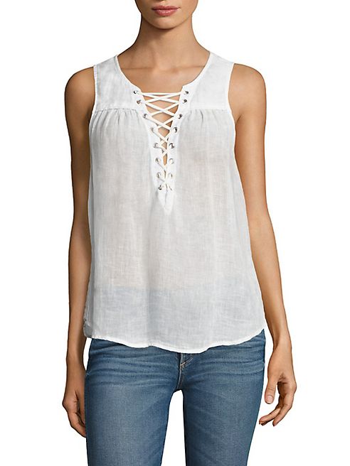 McGuire - Kaia Lace-Up Sleeveless Top