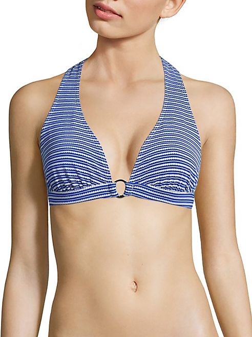 Shoshanna - Striped Ring Halter Bikini Top