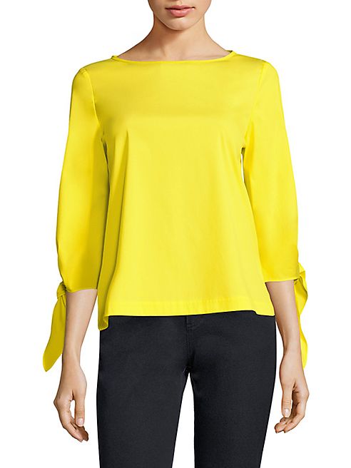 Lafayette 148 New York - Elaina Solid Cotton-Blend Blouse