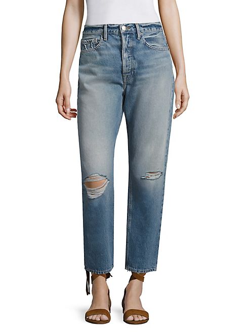 FRAME - Le Original High-Rise Distressed Boyfriend Jeans