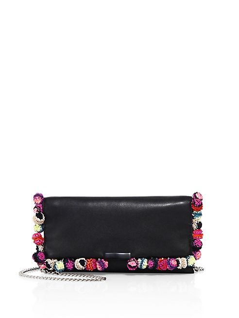 Loeffler Randall - Pom Pom Leather Clutch