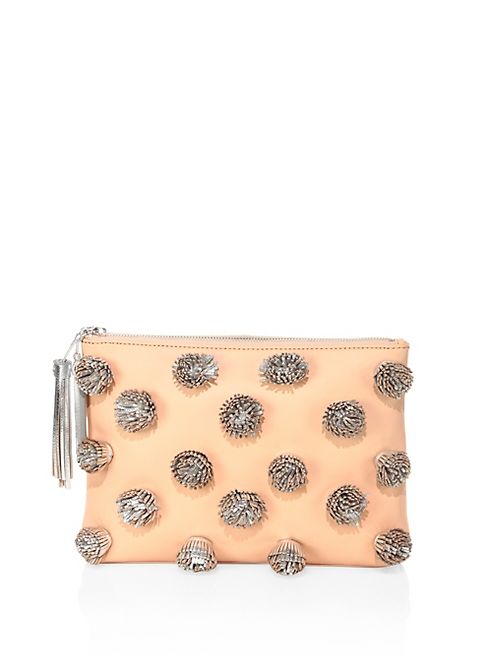 Loeffler Randall - Pom-Pom Leather Pouch